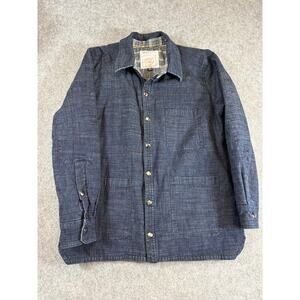 Dovetail Workwear Coat Jacket Womens Blue Flannel Lined Utility Outdoor Medium